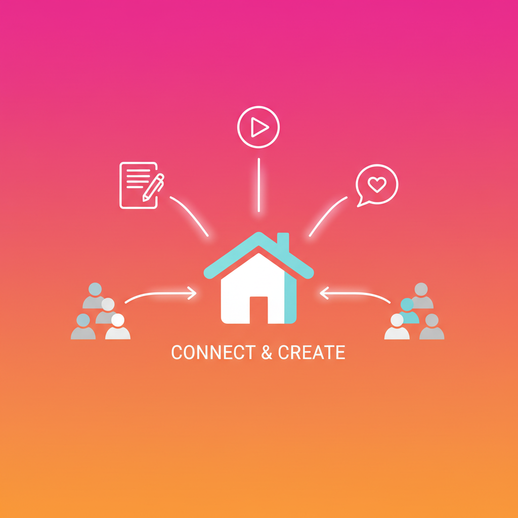 An image showing a real estate agent creating content