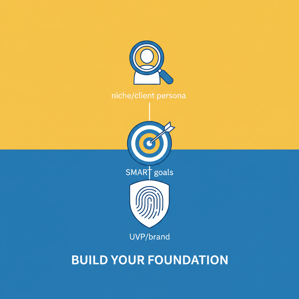 An image representing the core components of a real estate marketing strategy
