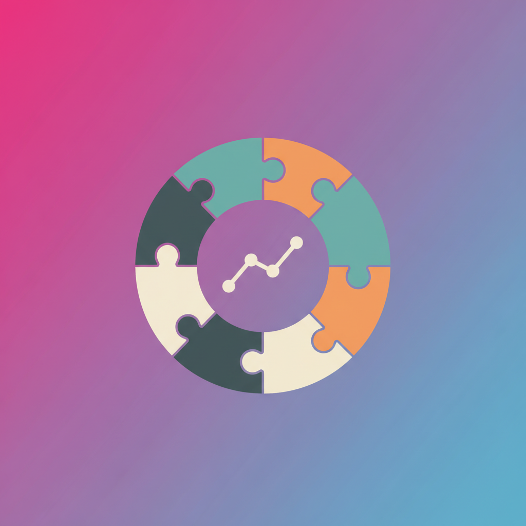 A diagram showing the four steps of a law firm marketing strategy: defining a niche, keyword research, editorial calendar, and measuring results