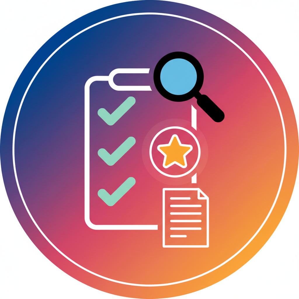 A checklist with checkmarks, representing the process of vetting content marketing agencies.
